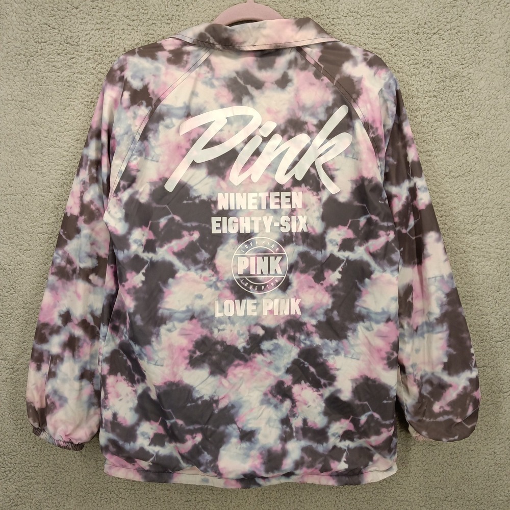 PINK Victoria's Secret XS Multicolor Tie Dye Jacket Lightweight Windbreaker‎ - Picture 4 of 13
